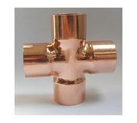 42mm Inner Diameter x1.5mm Thickness Copper Equal Cross 4 Ways Socket Weld End Feed Coupler Plumbing Fitting Water Gas Oil Fuel