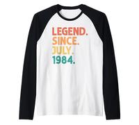 42nd Birthday Legend Since July 1984 42 Years Old Vintage Manche Raglan