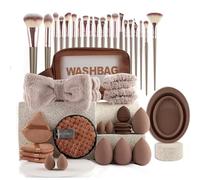 42outils de maquillage,Make Up Brush Set, Soft Portable Cosmetic Kit, Professional Foundation Beauty Tools, Pink Beauty Brushes, Artist Haves for Women and Girls, Multicolor
