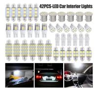 42pc LED lumières intérieures ampoule Kit dôme plaque d'immatriculation lampe 6000K LED remplacement plaque d'immatriculation/lumière de lecture blanc lumière intérieure