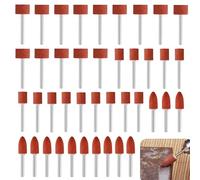 42Pcs Meules en Oxyde d'Aluminium Mèches de Ponçage pour Dremel, Meule Abrasive avec Tige de 1/8" pour Qutil Rotatif, Mèches de Ponçage pour Polissage Ébarbage Métaux, Meulage
