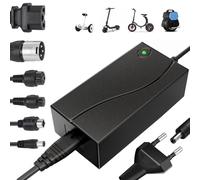 42V 2A Chargeur Trotinette Electrique, 36V Universel Chargeur Hoverboard avec 6 Connecteurs, Trottinette Batterie Chargeur pour Scooter Électrique, Planche à Dérive, Monocycle, Xiaomi M365/Pro 2