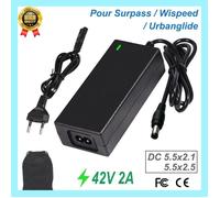 42V 2A Chargeur Trottinette électrique Surpass/ Vélo Électrique/ Wispeed/ Urbanglide Adaptateur secteur Chargeur de Batterie 36V