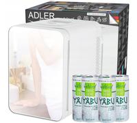 42W Réfrigérateur touristique portable à porte unique 4L 12-230V avec miroir blanc
