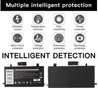 42Wh J0PGR Laptop Battery for Dell Latitude 12 5285 5290 2-in-1 T17G T17G001 T17G002 Series Notebook 0J0PGR JOPGR 1WND8 X16TW 0X16TW 0FTH6F FTH6F 0RDYCT RDYCT 7 .6 V 4. Cell 5250 mAh