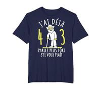 43 Ans Anniversaire Homme | J'Ai déjà 43 Ans | Humour 43ème T-Shirt, Homme Grandes Tailles, Bleu Marine, 6X Tall