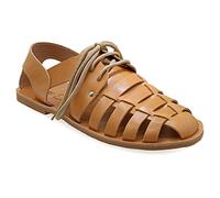 43 beige Emmanuela Sandales de pêcheurs d'Emmanuela pour hommes avec des lacets, sandales en cuir à la main dans un style grec ancien, des chaussures d'été de haute qualité en noir, marron, beige