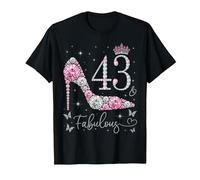 43 & Fabulous, 43 Years Old and Fabulous, 43th Birthday T-Shirt, Homme, Noir, XL