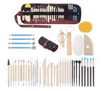 43 Pièces Outils de Poterie Outils de Sculpture en Argile Kit D'Outils en Argile Polymère Outils en Céramique pour Bricolage Artisan