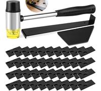 43 Pièces Set Pose Parquet Stratifié avec 40 Entretoises & Cale Frappe et Barre Traction, Maillet en Caoutchouc Double Face 26cm, Kit Outils Installation Laminé Plancher pour Pose de Parquet, Flottant
