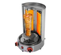 4300 W - Barbecue à kebab vertical en acier inoxydable pour kebabs - Rotation à 360° - Tournebroche pour barbecue bœuf, porc, poulet et poisson