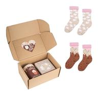 [4300090101] Zooksy Coffret 2 Paires Chaussettes Noël Unisex Joyeux et Coloré...