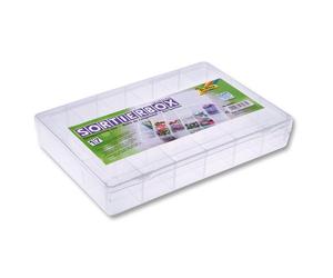 [43001] folia Boîte de rangement, PP, 17 compartiments, transparent