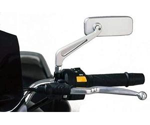 4309 - rétroviseur gauche à vis m8 modèle mt aluminium COULEUR ARGENT