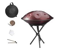 432 Hz/440 Hz Harmonic Tambour À Main Pour Adultes, Instrument À Percussion En Acier De Tambour À Main, 9/10/12 Notes, 22 Pouces Handpan Drum, Pour Le Yoga, Les Spectacles(Purple,432HZ/12Note)