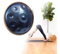 432Hz Tambour Handpan, 9/10/12 Notes Steel Tongue Drum Instrument De Qualité 56cm Hang Drums Pour Yoga, Méditation Avec Sac À Dos(Gold,12)