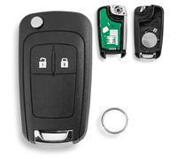433 MHz 2 Boutons Coque de Clé Télécommande pour Opel Vauxhall Insignia Astra J Adam Meriva Zafira Mokka Cascade Viva avec Puce ID46 Anneau Clé
