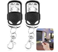 433 MHz Ouvre-porte de garage 2 pièces Télécommande universelle Porte de garage Transmetteur de portail Émetteur manuel Télécommande de garage Commutateur de garage avec touche alphabétique Cloner