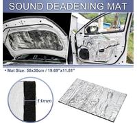 433 Mil 11 Mm 1,62 Pieds Carrés Tapis Insonorisation Pour Voiture Matériau Protection Thermique Aluminium Universel Pour Capot, Aile Et Couvercle De Moteur De Bateau 19,69"X11,81"