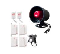 433Mhz Wireless Alarm Siren System for Home Security Burglar Alarm with Door Sensor Long Range Easy Installation EU Plug