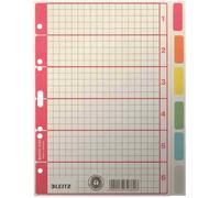 [43550085-3] LEITZ Lot de 3 Intercalaires carton extra solide A5 Neutre 6 pos...