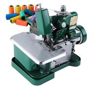 435d Professional 3-4 Machine de couture à surlock de fil de fil, cadre en métal industriel et point réglable pour les tissus robustes, le cuir, le denim, comprend des kit d'accessoires