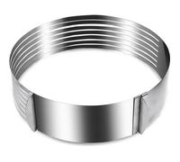 4361 Moule guide de coupe extensible pour gâteaux inox 7 fentes ø de 16 à 20 cm