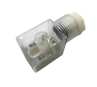 43650B MPM Junction Box 4V210 4V310 Solenoid Valve Coil Plug With Light LED(Transparent DC LED)