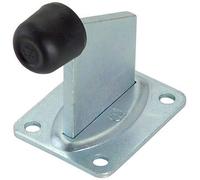 4392101 - Arrêt fin de course pour portail à fixer 382 combi en acier galvanisé et caoutchouc. Base 80 x 100 mm. Hauteur 111 mm. Zingué 105 x 111 mm. Caoutchouc D.mm 35 mm P.100 x 80 mm