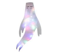 43inch LED Spooky Wind Socks Halloween Ghost Windsock | 109cm/43inch Halloween Windsocks Ghost Dangling Flag Spooky Outdoor Flags for Yard Patio Garden Pathway Outdoor