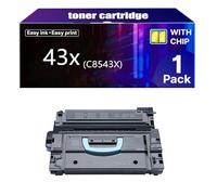 43X Toner Compatibles pour HP 43X C8543X avec Puce pour HP 9000 9000N 9000DN 9000MFP 9000IMFP 9040 9040N 9040DN 9040MFP 9050 9050DN 9050MFP M9000 M9040 M9050 M9059,BK-1 pcs