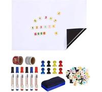 44 * 90 cm Tableau Blanc Magnetique Adhesif Tableau Blanc Effacable Autocollant Tableau Mémo Aimanté Inclut 6 Stylo Marqueur et Eff