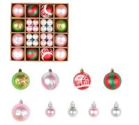 44 boules de Noël décoratives for sapin de Noël, flocons de neige peints, formes irrégulières, 3-6 cm, en plastique(E)