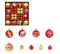 44 boules de Noël décoratives for sapin de Noël, flocons de neige peints, formes irrégulières, 3-6 cm, en plastique(B)