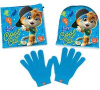44 Cats Set d'hiver pour enfants - bonnet, écharpe et gants au design populaire