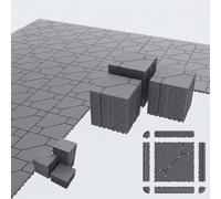 44 Dalles Terrasse Clipsables 30x30cm, 12 Bordures et 4 Angles Inclus | Sans colle ni vis , Ajouré drainage rapide , Surface antidérapante , Résiste aux intempéries , Balcon, jardin, piscine