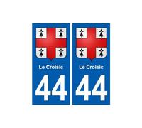44 Le Croisic blason ville autocollant plaque stickers - Angles : droits