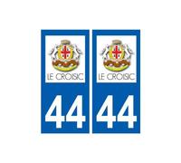 44 Le Croisic logo ville autocollant plaque stickers - Angles : droits
