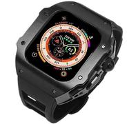 44 mm 45 mm 49 mm Luxury Luxury en acier inoxydable Carie de montre en caoutchouc Fluorine Watch Watch ， pour la série 8 7 6 SE 5 4 ， Metal Sport Band Mod Kit de remplacement Accessoire