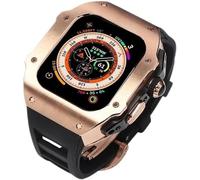 44 mm 45 mm 49 mm Luxury Luxury en acier inoxydable Carie de montre en caoutchouc Fluorine Watch Watch ， pour la série 8 7 6 SE 5 4 ， Metal Sport Band Mod Kit de remplacement Accessoire