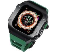44 mm 45 mm 49 mm Luxury Luxury en acier inoxydable Carie de montre en caoutchouc Fluorine Watch Watch ， pour la série 8 7 6 SE 5 4 ， Metal Sport Band Mod Kit de remplacement Accessoire