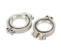 44 Mm V Band Clamp Set, KIMISS Colliers D'échappement en Acier Inoxydable Inlet Flang Repair Kit Silver V Band Flange Clamp Kit Remplacement pour MV R et MV S