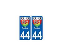 44 Nantes blason autocollant plaque stickers ville - Angles : arrondis