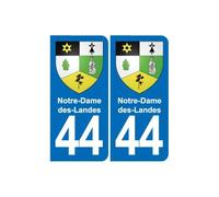44 Notre-Dame-des-Landes blason ville autocollant plaque stickers - Angles : arrondis