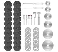 44 PCS Roues de Coupe, Lames de Scie HSS Circulaire avec Dremel Accessoires | 44 PCS Roues de Coupe, Lames de Scie pour Outils Rotatifs, Compatibles, outil multifonction pour bois, métal, plastique