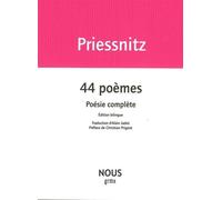 44 poèmes Poésie complète - Reinhard Priessnitz - Nous Eds - broché - Poésie