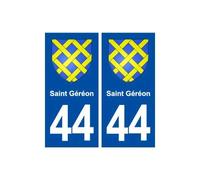 44 Saint Géréon blason ville autocollant plaque stickers - Angles : droits
