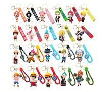 44 styles Figurine One Piece PVC Porte-clés Pendentif Monkey D. Tony Tony Chopper Zoro Accessoires de sac mignons Cadeaux périphériques Roi des pirates Figurine Kawaii Anime Modèle de jouets 6-8 cm/2,