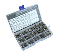 440 Pièces Kit de Vis et Écrous M5 en Acier Inoxydable 304 | Boîte Plastique Incluse, Usage Chantier et Assemblage Naval, Finition Argenté, Ensemble Métrique Pratique