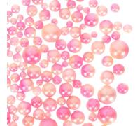 440 Pièces Perles Rondes Nacrées Rouges en Plastique
